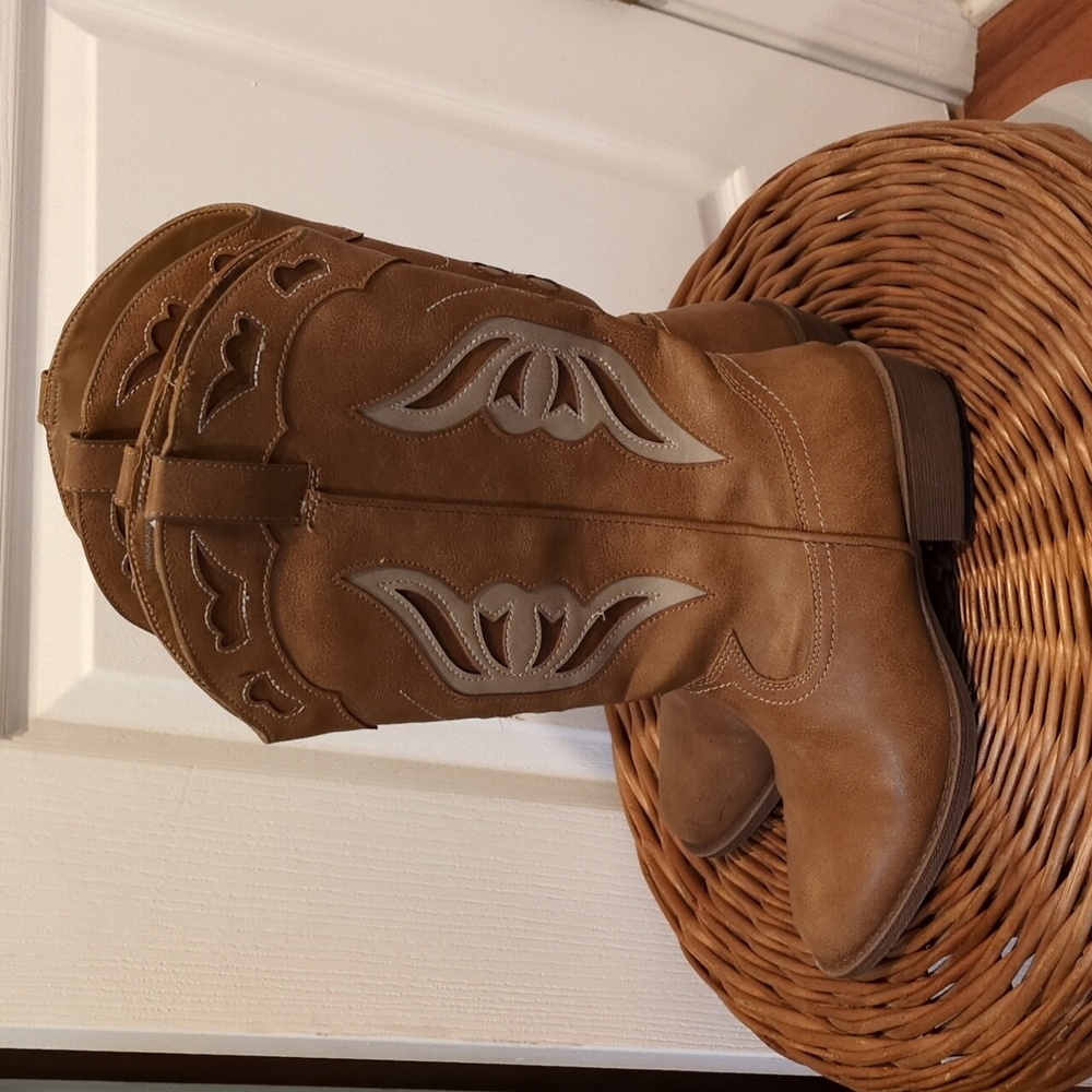 Madden NYC Brown Western Festival Cowboy Boot Womens 7 - Picture 3 of 9